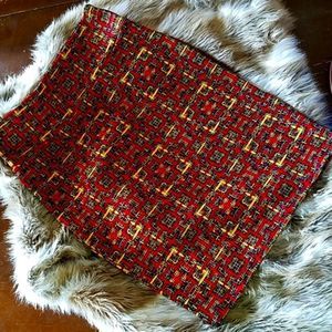 LULAROE CASSIE GEOMETRIC GRID GRAFFIC SKIRT